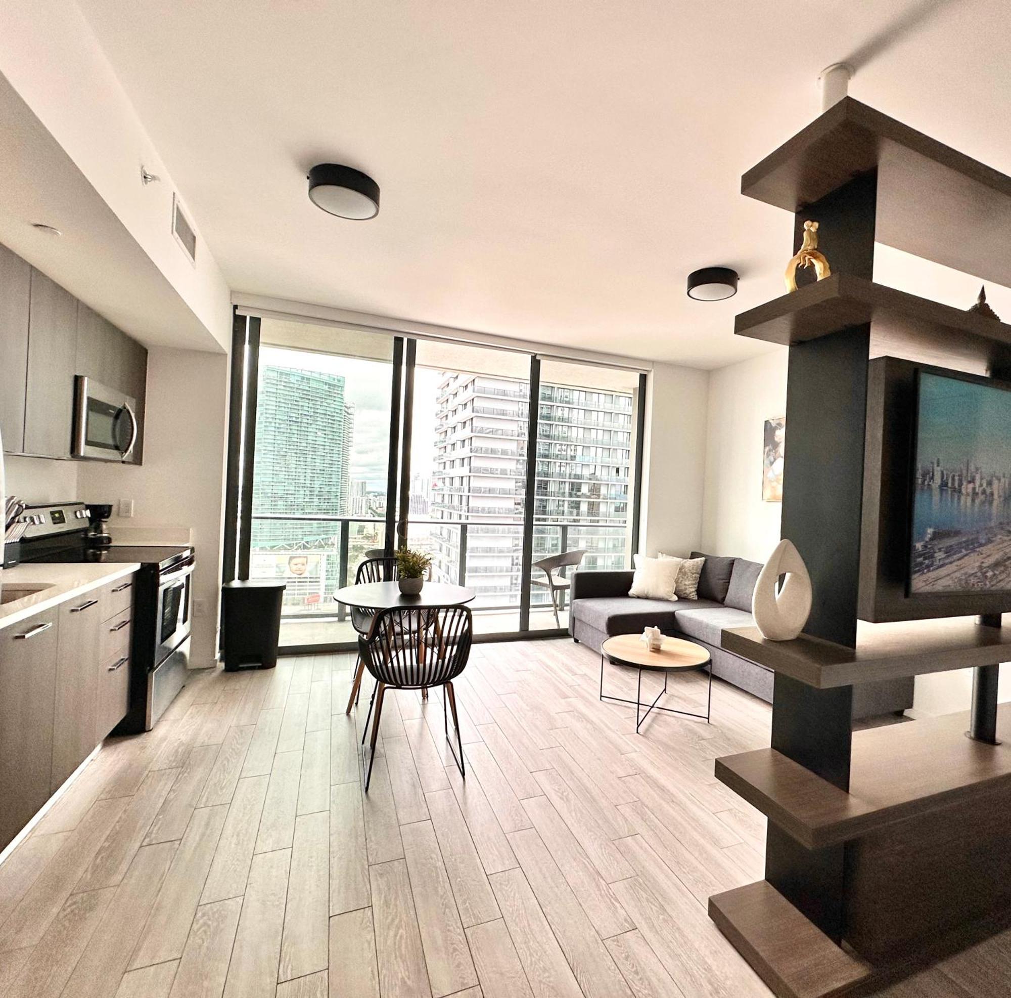 Luxury Loft - Free Parking - Ocean View - Brickell Downtown Apartment Miami Phòng bức ảnh